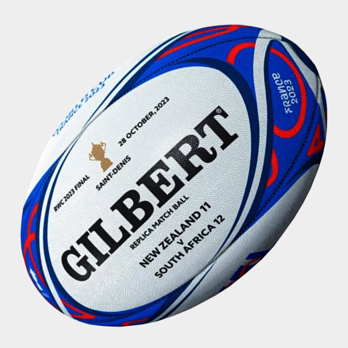 GILBERT RWC 2023  MATCH FINAL REPLICA RUGBY BALL WHT/BLU SIZE 5
