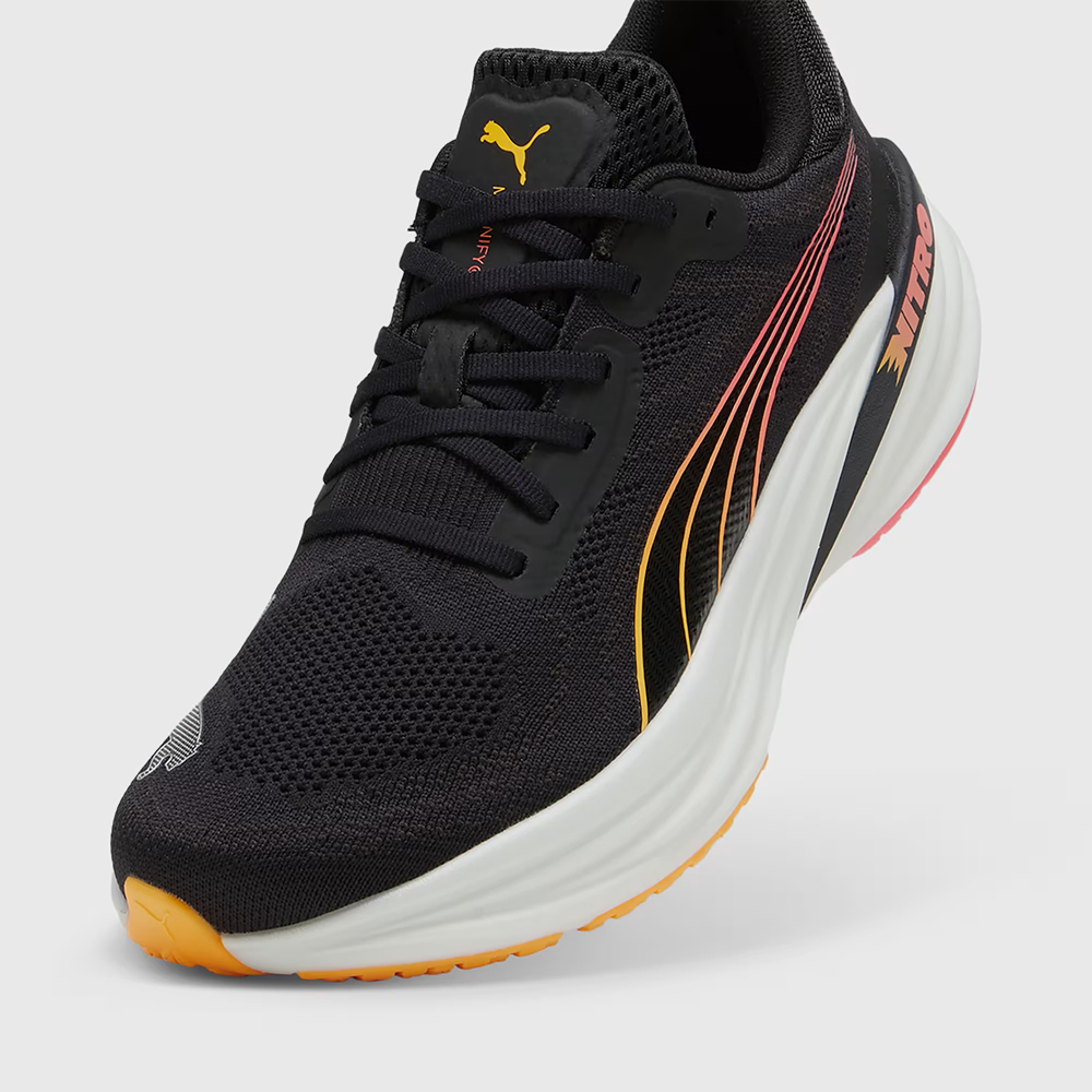 Puma Deviate Nitro 2 Men Black-Sun Stream-Sunset Glow - Image 3