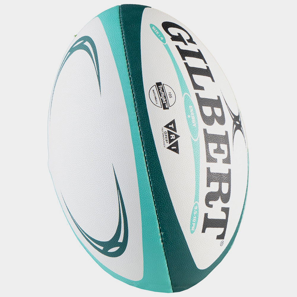 Gilbert Energy Match Rugby Ball Size 5 White/Blue - Image 2