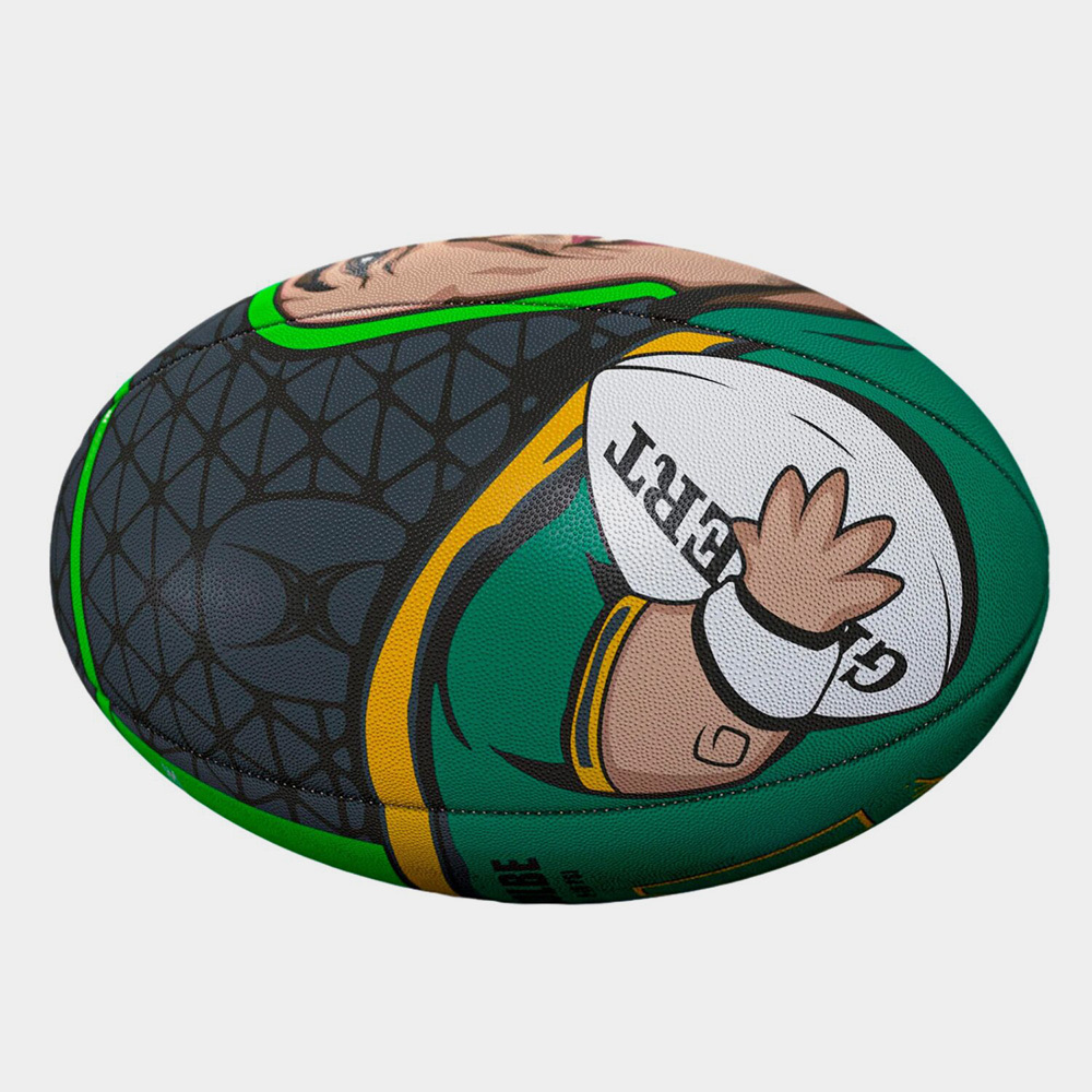 Gilbert Cheslin Kolbe Signature Rugby Ball Green Size 5 - Image 3