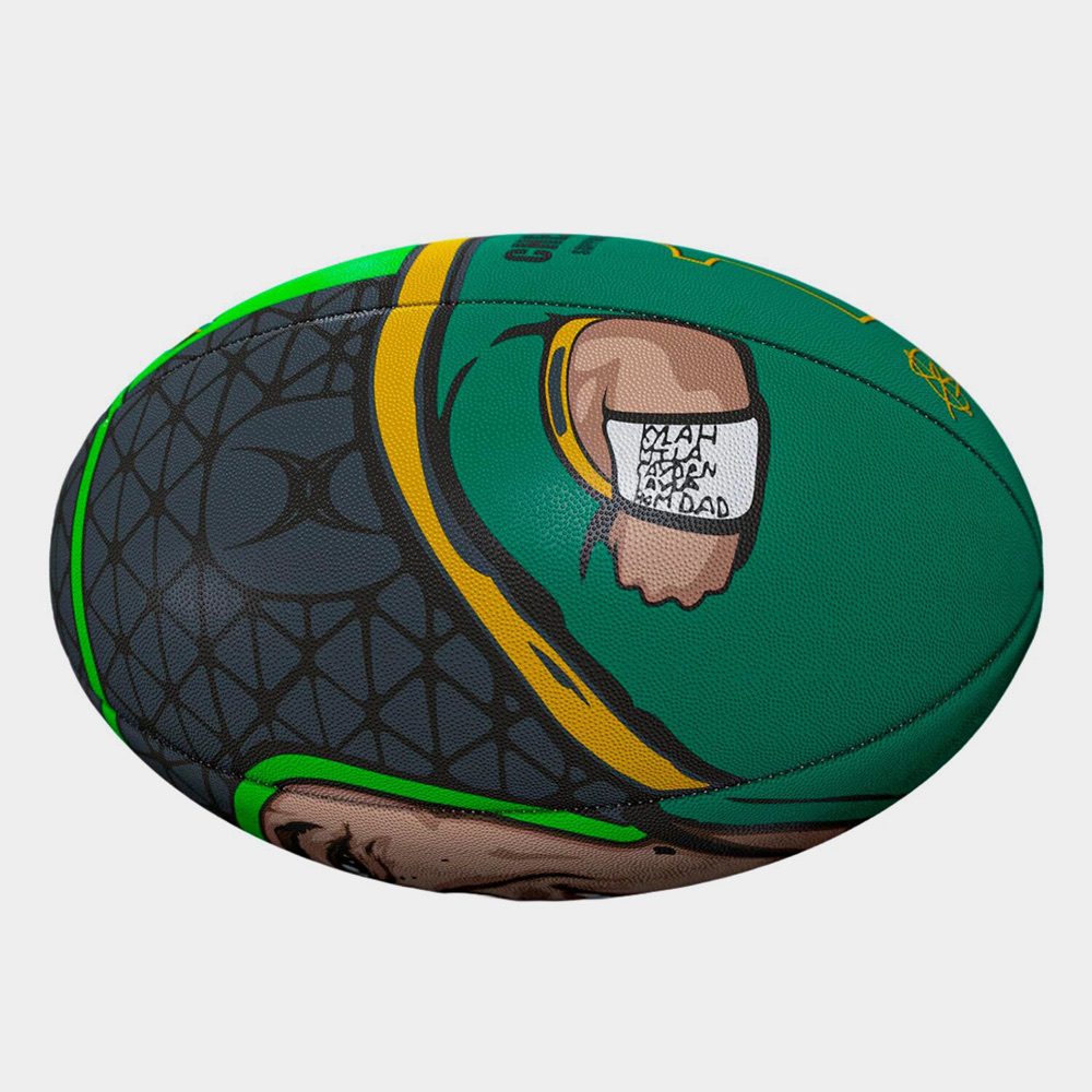 Gilbert Cheslin Kolbe Signature Rugby Ball Green Size 5 - Image 4