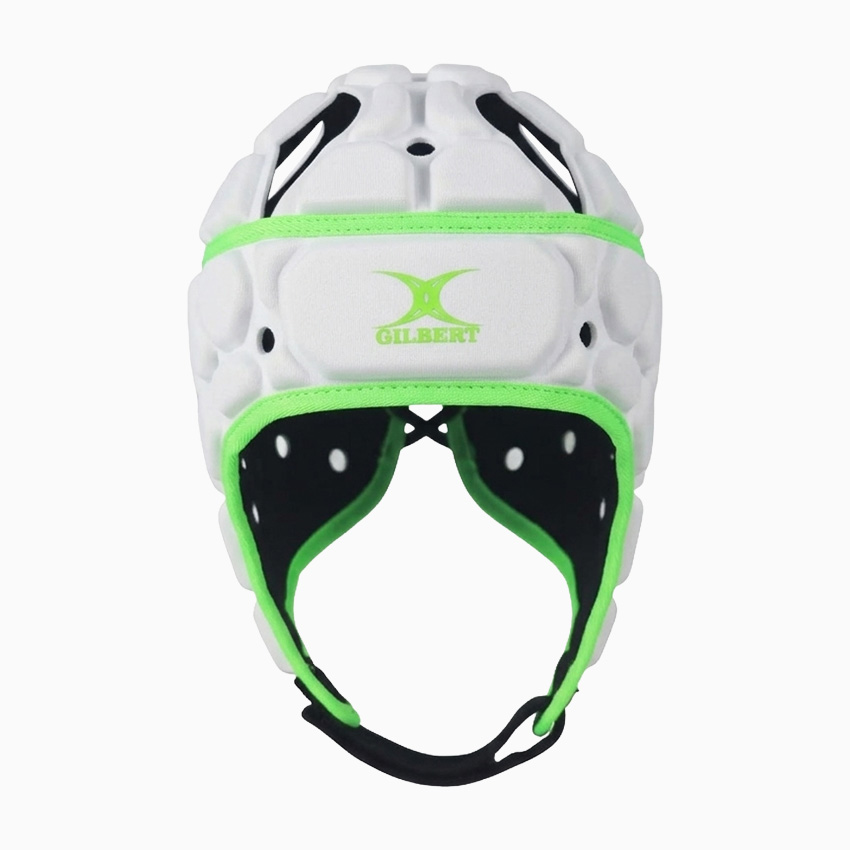 Gilbert Attack II Headguard White/Green Senior - Image 3