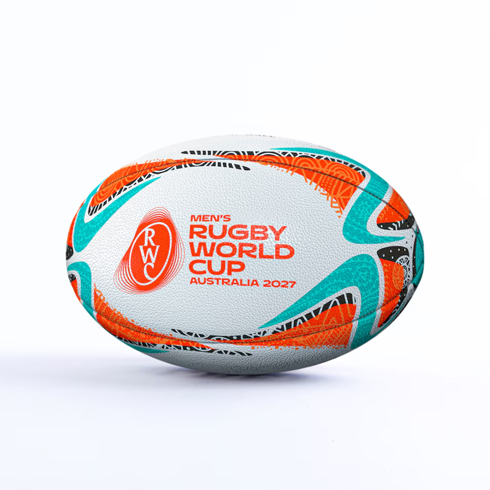 Gilbert RWC2027 Replica Rugby Ball Turquise/Orange - Image 3