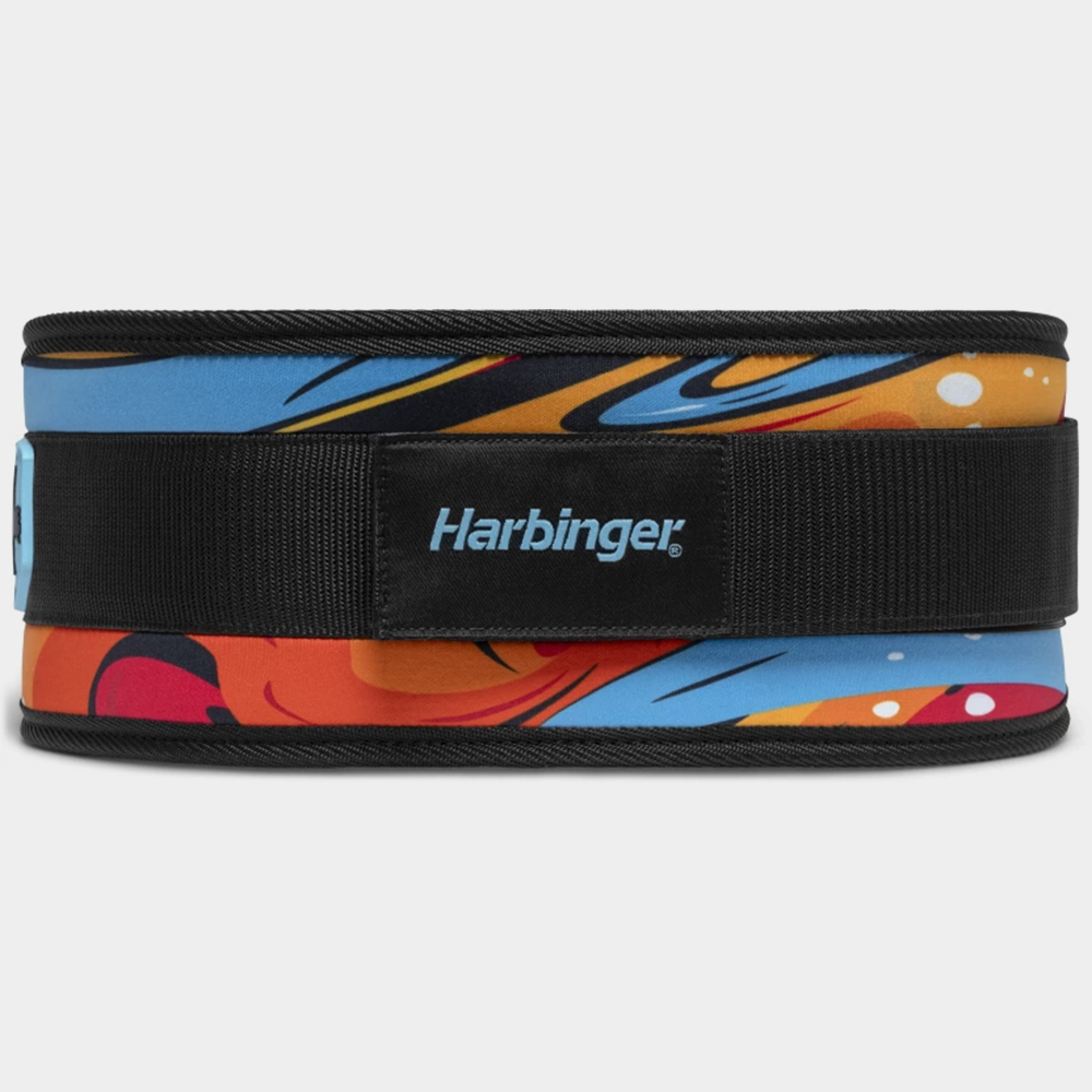 Harbinger Foam Core Belt Swirl 4.5 ORG/BLU - Image 3