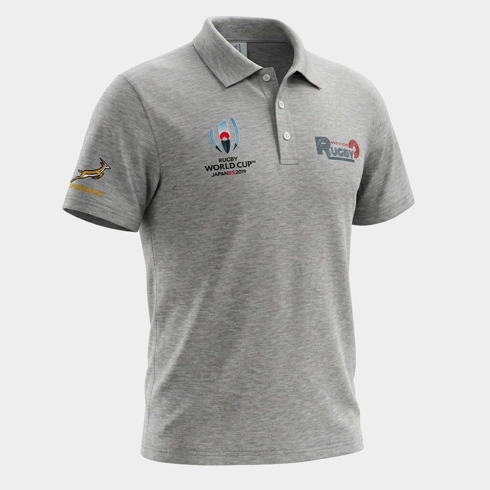 Springboks RWC19 Embroidered Golfer-Grey - Image 4