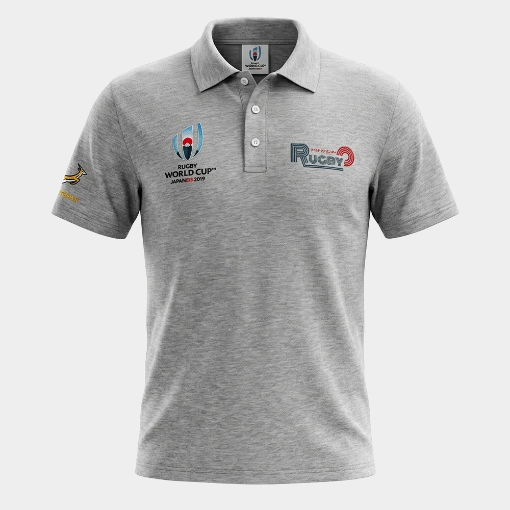 Springboks RWC19 Embroidered Golfer-Grey